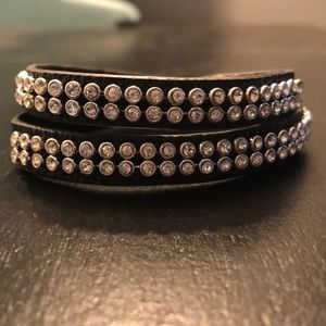 Chloe + Isabel leather studded wrap bracelet